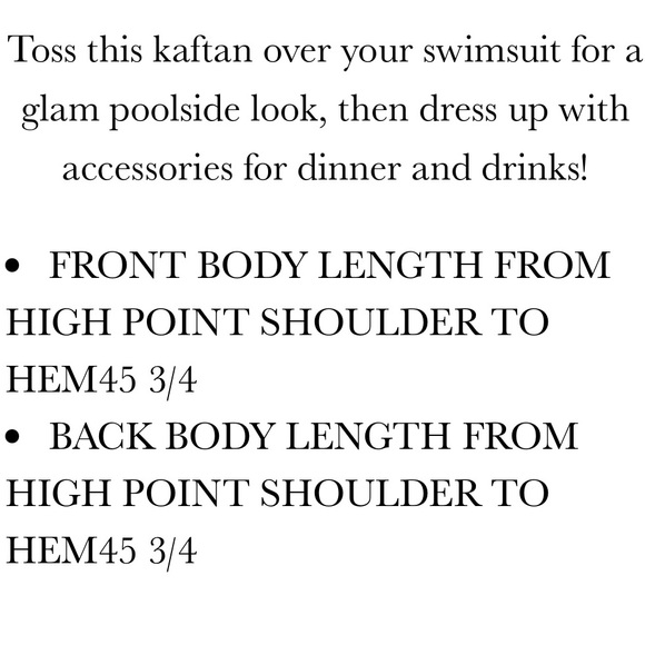 Rachel Zoe Walter Baker Acapulco Black Caftan - Picture 3 of 4